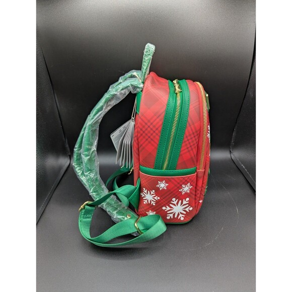 Loungefly Disney Big Hero 6 Baymax Holiday Plaid Light-Up Mini Backpack + Wallet - Picture 5 of 8